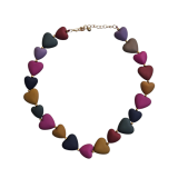 Collar corazones colores